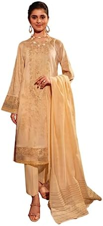 Nishat 2 Piece Embroidered Suit Lawn Peach Shirt with Sequin Dupatta latest  Unstitched collection -42301236: Buy Online at Best Price in UAE - Amazon.ae