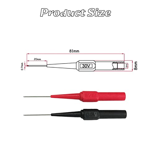 Yukiiatif 10Pcs Multimeter Test Lead Extention Back Probes Sharp Needle Micro Pin Stainless Steel For Banana Socket Tester #TOP3