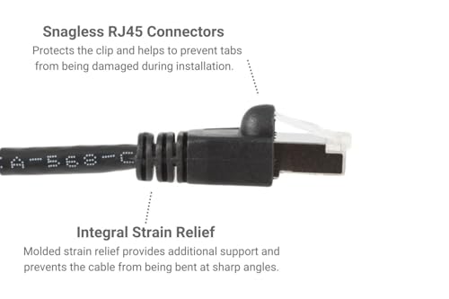 Cable Ethernet Cat6A Blindado 1 ft con Conector RJ45 miniatura 3