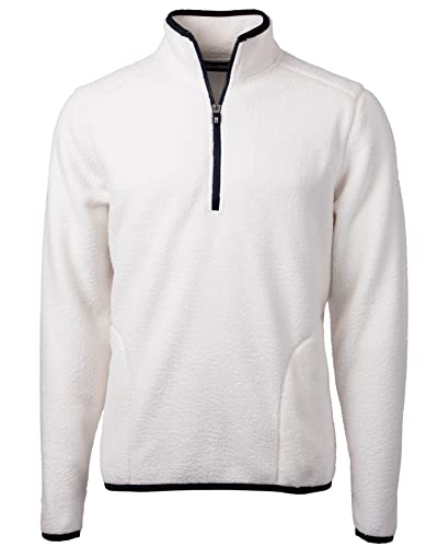 Image of Cutter & Buck mens Cascade Eco Mens Sherpa Fleece Quarter ZipFleece Jacket