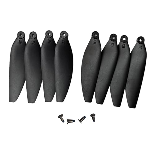 Oshhni Lot de 8 hélices de rechange pour drone K918, 5,8 cm, installation facile, haute dureté, pièces de rechange portables, Noir