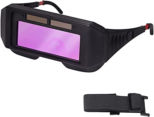 T TOVIA Gafas de soldadura de oscurecimiento automático, energía solar, LCD, máscara de soldadura, casco de soldador, máscara de gas, protección ocular, antiempañamiento, antideslumbrante, soldadura