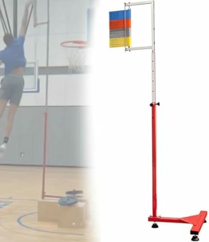 Testeur de saut vertical à drapeau coloré et base stable haute performance
