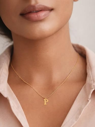 Image of Rubans Demi Fine Stainless Steel Alphabet Pendant CZ Gift for Women & Girls
