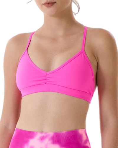 Image of AUROLA Mercury Workout Sports Bras Women Athletic Removable Padded Backless Strapy Minimal Crop Top