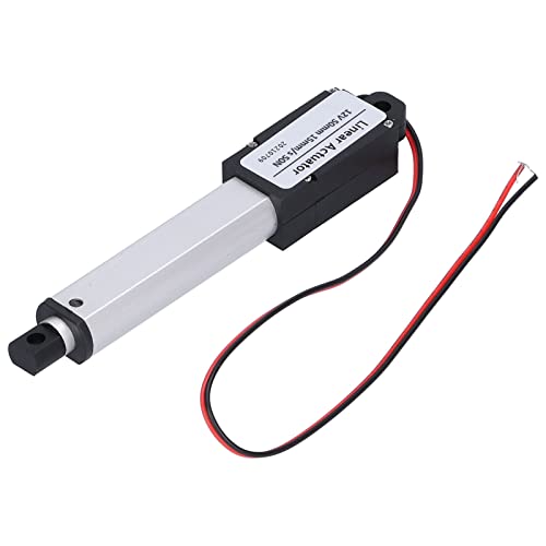 12V Electric Linear Actuator 50mm Stroke Internal Limit Switch Quiet Motor Medical Automotive, Industrial Applications, Aluminium Tube (Stroke 50mm-15mm/s-50N)