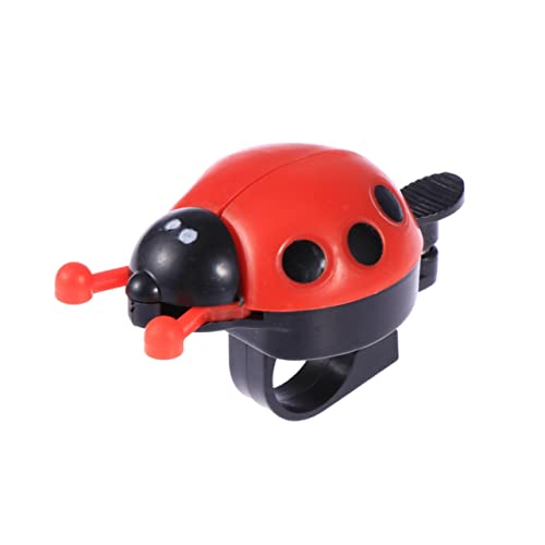 Happyyami Plastic Ladybug Bike Bell for Durable Brass Ring Bell Easy to Install for Bicycles Red