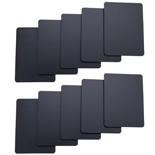 Lot 10 Casino Quality Cut Cards (Black, Poker)