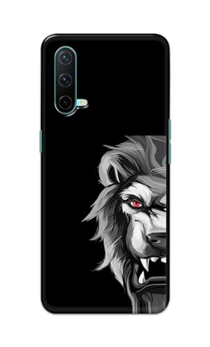 Image of PRINTFIDAA Printed Hard Back Cover Case for OnePlus Nord CE 5G Back Cover (Angry Lion) -112