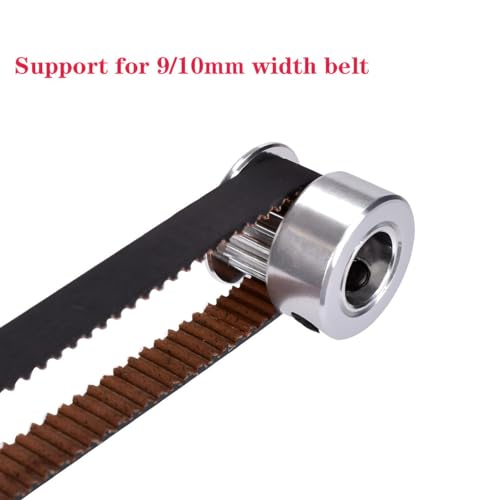 BZ 3D GT2 Riemenscheibe GT2 Pulley 20 Zähne 5mm Bohrung 10mm Breite Zahnriemenscheibe 20 Teeth 5mm Bore für Voron 2.4 für 3D-Drucker,CNC 9mm/10mm Breite GT2 Zahnriemen.(10 Stück)