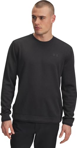 Under Armour - Mens Fleece Crew Neck Sweater, Color Black (001), Size: XX-Large x Tall