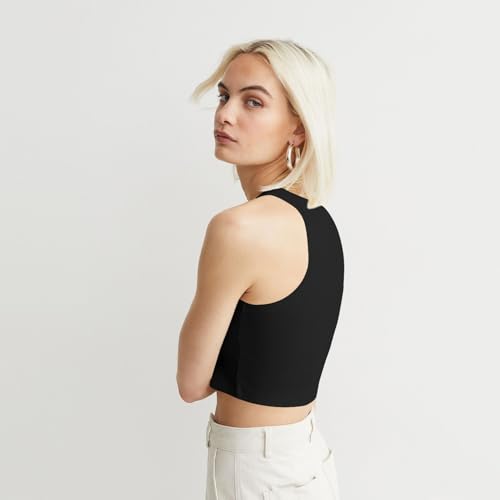 Image of KERI PERRY Tops for Women Crop Top for Women's Tank Activewear Tee Sports Western Casual Cotton Camisole Pack of 3 Combo