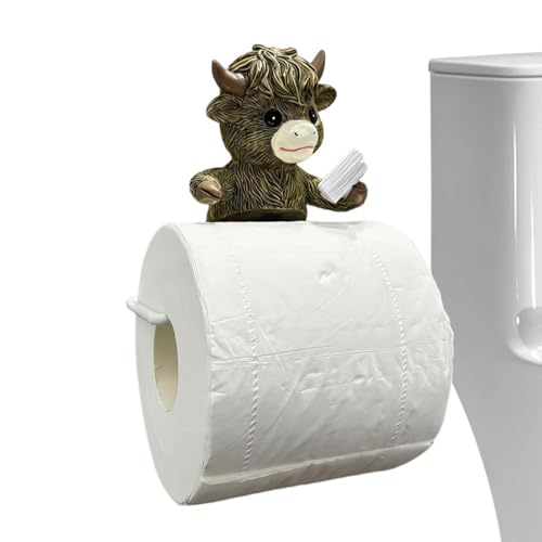 Soporte de papel higiénico de pared estilo granja rústico para baño y WC de casa 2
