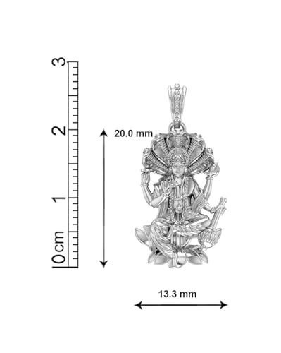 Pendentif Seigneur Vishnu en argent sterling 925 Mtrolls petit modèle