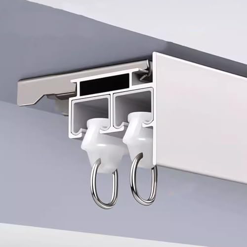 Riel doble para cortina de techo de aluminio resistente ajustable para caravana y dormitorio