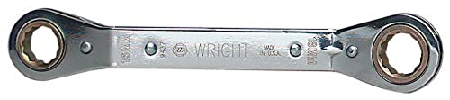 Wright Tool 9437 12 Point Offset Reversible Ratcheting Box Wrench, 16mm x 18mm
