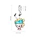 GNOCE Alice's Adventures in Wonderland Party Teacup Pendant Dangle Charm, S925 Sterling Silver Dangle Charms Pendant Necklace/Bracelet for Women Wife, Valentine’s Day, Mother’s Day Jewelry Gift