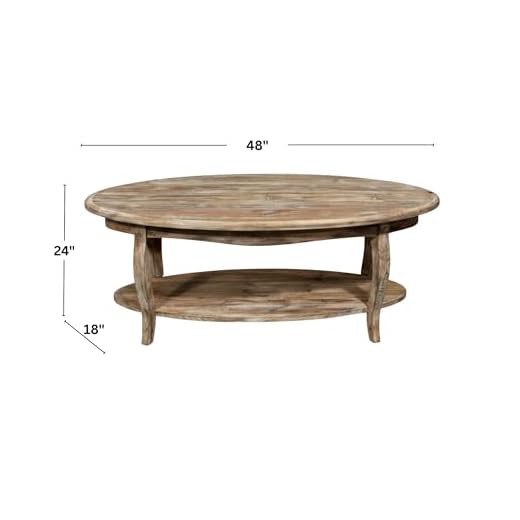 48-Inch Oval Cedar Coffee Table