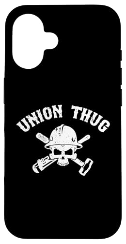Mens Skull Skilled Labor Day Construction Worker Union Thug �X�}�z�P�[�X iPhone 16 �p