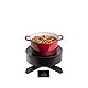 APS 12250 Induktionsstation BONFIRE, 2-tlg. Set, Induktionskochplatte, Metallständer mit Eichenholz, Ø 46,5 cm, Höhe 16 cm, Kochplatte Ø 24 cm, 900 Watt