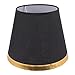 LALAFINA Barrel Fabric Lampshade Clip on Light Shade Floor Table Lamp Cover Chandelier Light Shade for Home Hotel Restaurant Decoration, Black