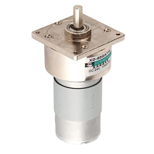 Gear Motor, DC12V/24V 35W Mini DC Gear Motor Metal Speed adjust Large torsion Motor CW/CCW(24V 30rpm)