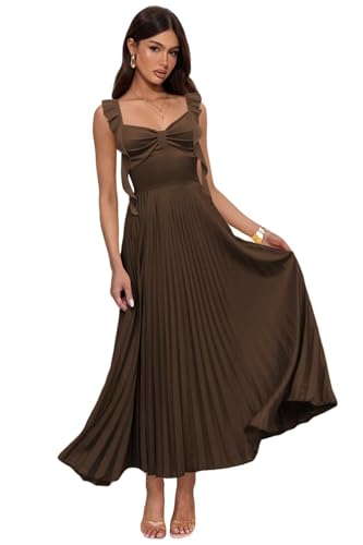 Women's Satin Pleated Bridesmaid Dresses for Wedding Spaghetti Straps Corset Formal Evening Party Dress DE574