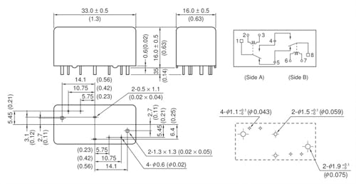 Relais 8 broches EN2-N8 composant électronique EN2-8P
