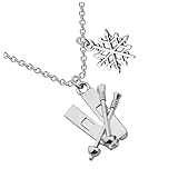 [Lurrose] クリスマス 雪結晶モチーフ ボード ネックレス 製 クラビクル ペンダント おしゃれなアクセサリー 性際立ファッションアイテム