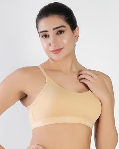 Image of Medium Impact Sports Bra for Women | Daily Use | Non-Wired | Non-Padded | Seamless Bra | Full Coverage | Suitable for Gym,Yoga,Workout