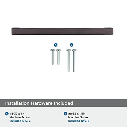 Image of Amerock Monument 5-1 /16 inch (128mm) Center-to-Center Oil-Rubbed Bronze Cabinet Pull - 10 Pack