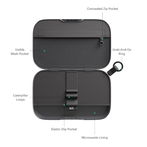 Image of DailyObjects Slate Park Tech Organiser | Travel Digital Accessories Storage Bag | Compact Travel Case for Camera Cables, Chargers, Memory Cards & Accessories | Durable & Stylish Storage Pouch
