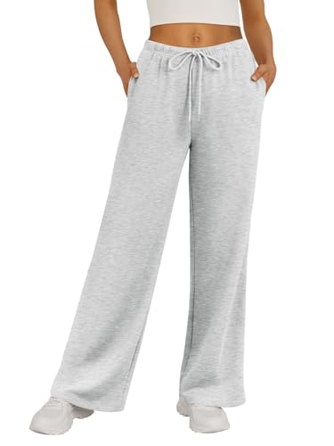 Trendy Queen Womens Wide Leg Sweatpants Baggy Drawstring Low Rise Lounge Pants 2025 Fall Joggers with Pockets