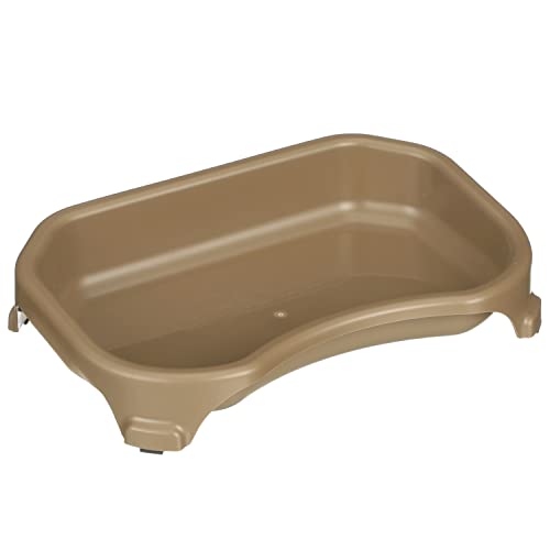 Image of Neater Pet Brands Large Capacity Cat Bowls, Water Bowl for Cats, Reptiles, Chickens, Birds, & Small Animals, Cat Food Bowl (6 Cups), Indoor or Outdoor Water Trough & Feeder, Champagne