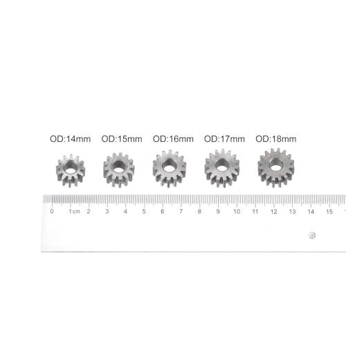 Image of HARFINGTON 2pcs Straight Spur Gear 6mm Bore 12T Mod-1 Hardened 45# Steel Spur Diff Differential Motor Gear RC Car Replacement Parts