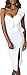 Produktbild Yidieman Frauen Abendkleid Plissee One-Shoulder Brautjungfern Ballkleid Ärmellos Split Enge Mittellange Party Formelles Abendkleid