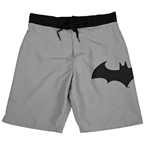 Batman Hush Symbol Heather Grey Board Shorts (Medium (32-34))