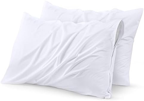Utopia Bedding Waterproof Pillow Protector Zippered (2 Pack) Toddler – Bed Bug Proof Pillow Encasement 13 x 18 Inches
