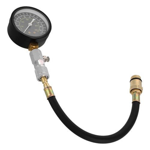Healvian Kit Tester Compressione Motore Manometro Metallico Portatile Misuratore Pressione Cilindro ad Alta Precisione per Riparazioni Auto e Diagnostica Motori Benzina