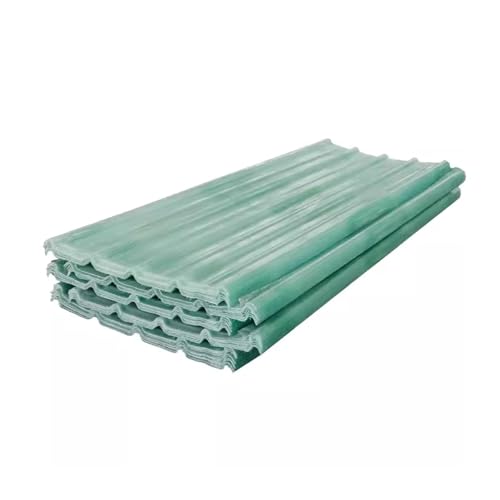 FRP-Lichtwellplatte,Selbstreinigende Wellbahn,Transparent Kurzrollen,2mm Dicke Transparente Tageslichtplatten,Dachbleche,für das Ersetzen auf Carport Vordach Gewächshaus, 3/6/7/9 Stück(9 Pcs,0.9x0.55m