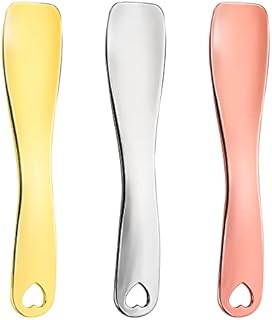 Sibba 3 Pieces Facial Massage Spatula Sticks Mini Skincare Tiny Spoons Face Eye Cream Lotion Makeup Applicator Tools Brush Set Reusable Skin Care Beauty Cosmetic Tool
