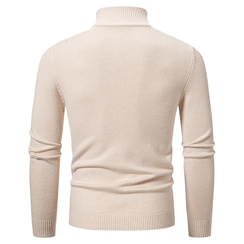 Muscularfit Long Sleeve Warm Sweater Polo Men Golf Solid Quarter Zip Ribbed Knit Regular Fit Sweater Causal Fashion Pullover3