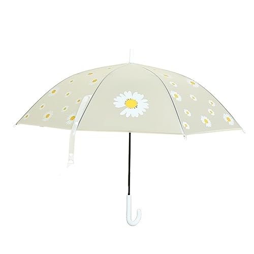 Parapluie automatique pliant transparent motif fleur ultra léger résistant