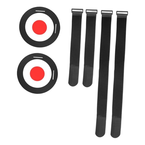 Menolana Soccer Goal Target,Round Target Football Backyard Training Equipment Adjustable Straps for Athletes Teenagers Hockey Player, 2Pcs Target 25cm