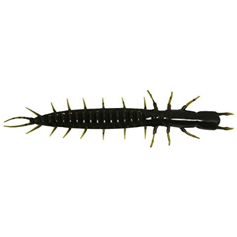 Tackle HD 10-Pack Hellgrammite Fishing Bait, 3D Scanned 5" Fishing Lure, Smallmouth Bass and Trout Lures, Soft Plastic Fishing Lures for Freshwater, Green Pumpkin Cover