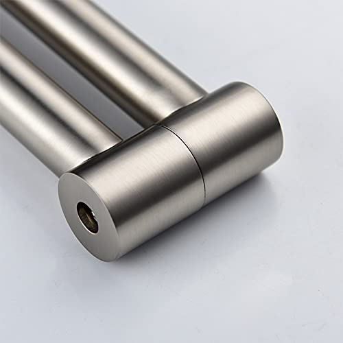 Mitigeur de cuisine en laiton nickel brossé à bras articulé durable