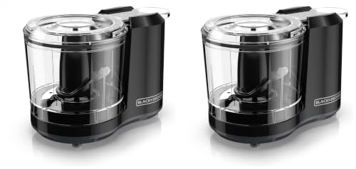 Image of BLACK+DECKER 1.5-Cup Electric Food Chopper, One Touch Pulse, 150W Motor, Stay-Sharp Blade, Dishwasher Safe (Pack of 2)
