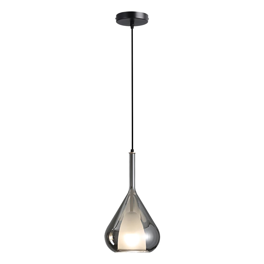 Accesorios de iluminación de techo con base E27,Lámpara colgante de vidrio de metal de alta transmisión de luz creativa,Lámpara de araña de estilo minimalista francés,Lámpara colgante para deco