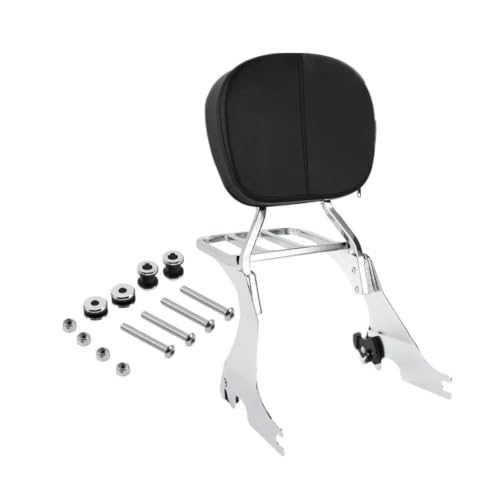 Porte-bagages Sportster chrome avec sissy bar amovible pour un confort de route optimal