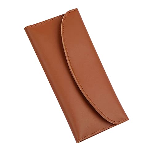SINKITA Portefeuille Minimaliste en Cuir Véritable pour Femmes Vintage Porte-Cartes Lisse Hommes Mode Portefeuille Léger Porte-Cartes-[Peau de Vache] brun-19*9.5cm Cover